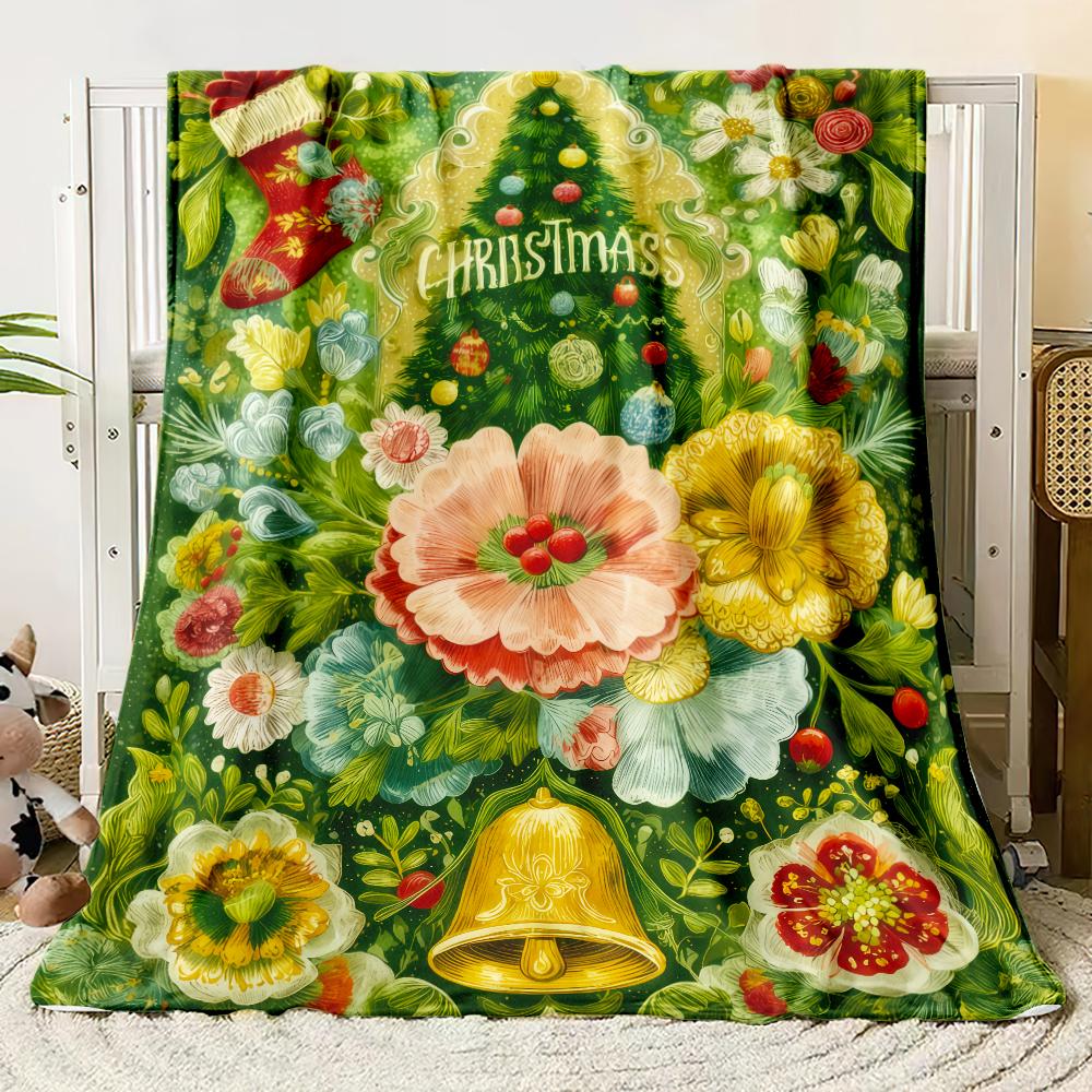 Traumhaftes Weihnachts-Flanell-Dünndecke Schlafzimmerdecke, Wohnzimmer, Sofadecke, Studentenbüro Nickerchen, Campingausflug, Kindergeschenk