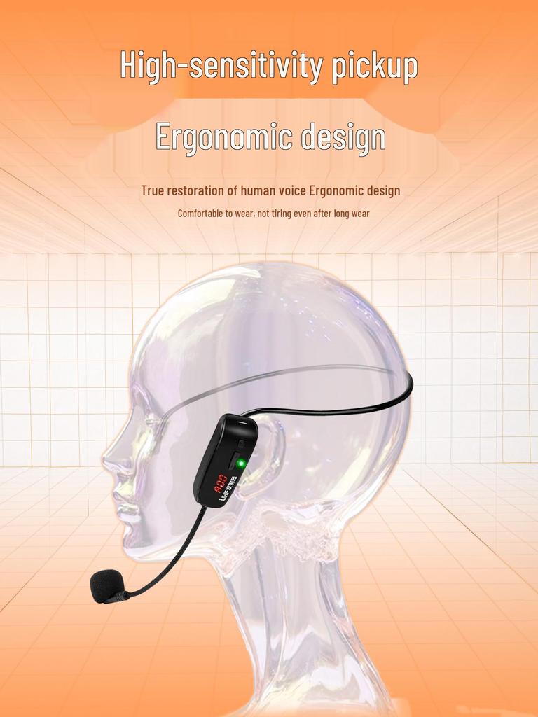 Bee-Style Wireless Headset Microphone for Teachers & Outdoor Stage