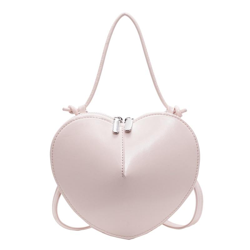 Niche Design Women's Bag Love Shape Shoulder Bag Versatile Messenger Bag Women's New Simple Spring and Summer