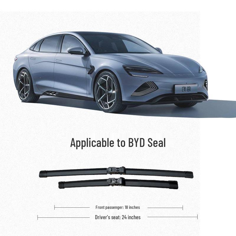 Shunyi Frameless Wiper Blades for BYD Seal 06 DMI - Durable & Silent Set (Main and Auxiliary Wipers)