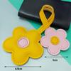 Contrast-color Flower Bag Charm, Creative PU Leather Sunflower Keychain, Bag Accessory