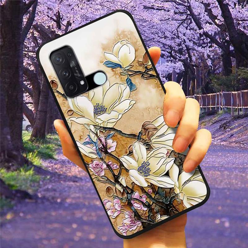 For OPPO Reno 5A 3A 7A Case 3D Relief Cartoon Silicone Back Cover for Oppo Reno7 A Reno3A Reno5A Cases Emboss Soft Cute A54 5G