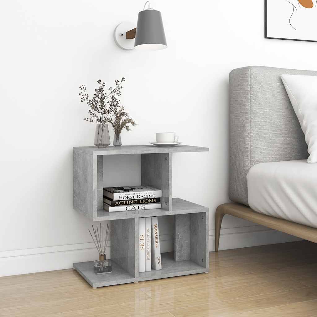 Nightstand Concrete Grey 50x30x51.5 Cm Particleboard