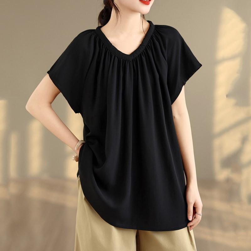Short Sleeve Oversized Vintage Casual Loose T Shirt Tops Women Summer T-shirt