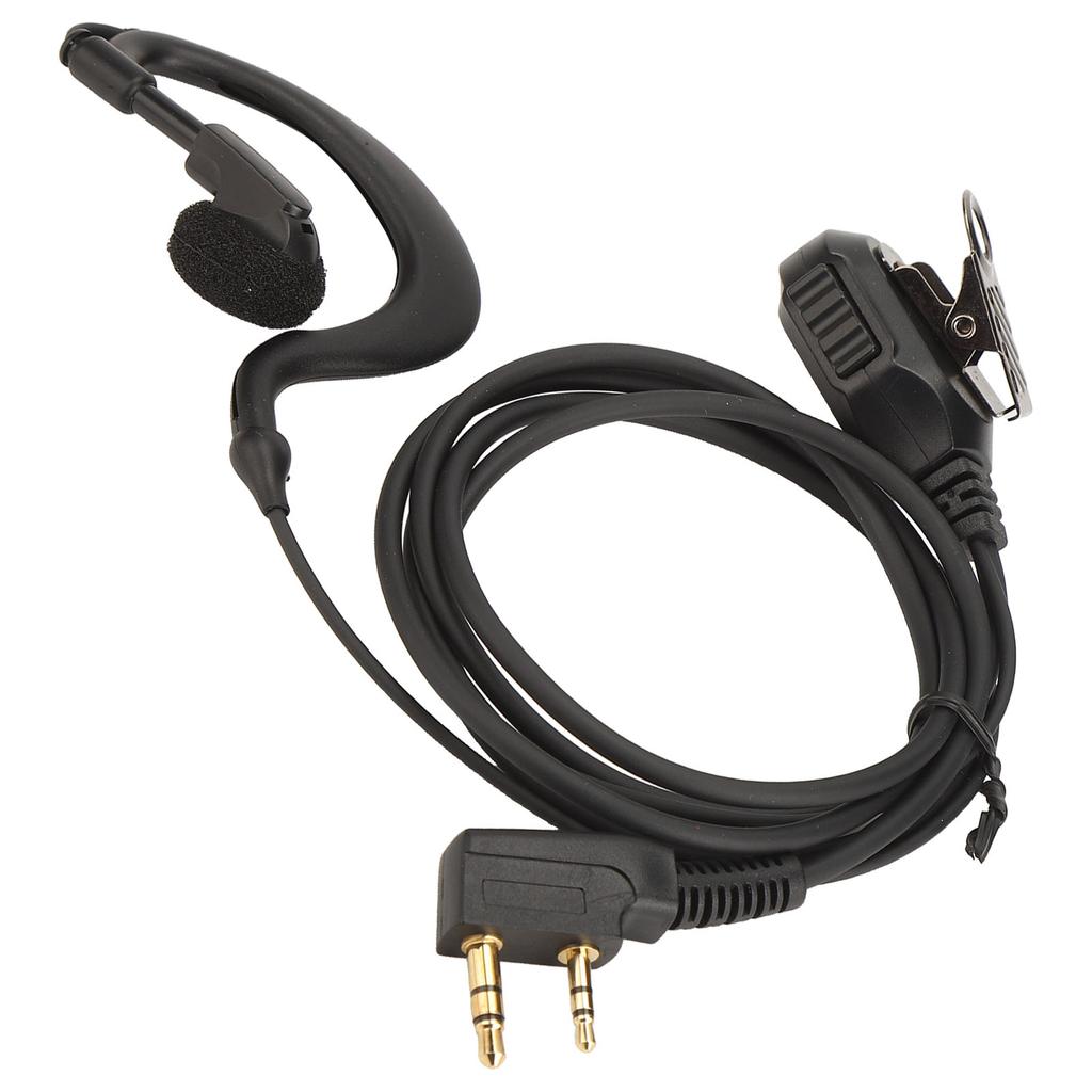 Two Way Radio Earpiece Universal K Head 2 Pin Electroplating Walkie Talkie Headset with Microphone
