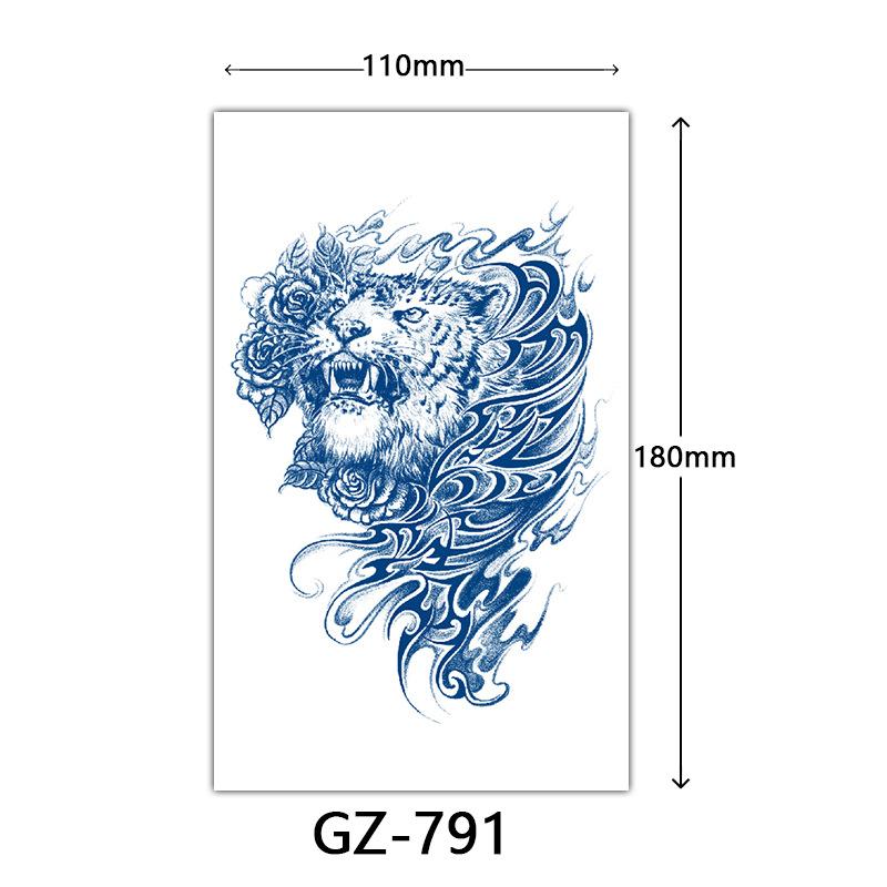 Tattoo-Aufkleber mit Fruchtsaft, Tattoo-Aufkleber mit Kräutern, semi-permanente Tattoo-Aufkleber mit englischen Buchstaben