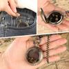 Unique Pocket Watch Case with 7pcs/set Metal Polyhedral Dices Pendant Delicate Pocket Watch for Gamers and Collectors