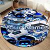 ASTRO BOT Custom Name Round Area Rug,Carpet Rug for Living Room Bedroom Sofa Playroom Decor,Non-slip Floor Mat