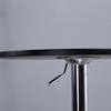 Bar Table, Height Adjustable, Round Non-Slip Base, Ø60 x 69-93 cm, Black