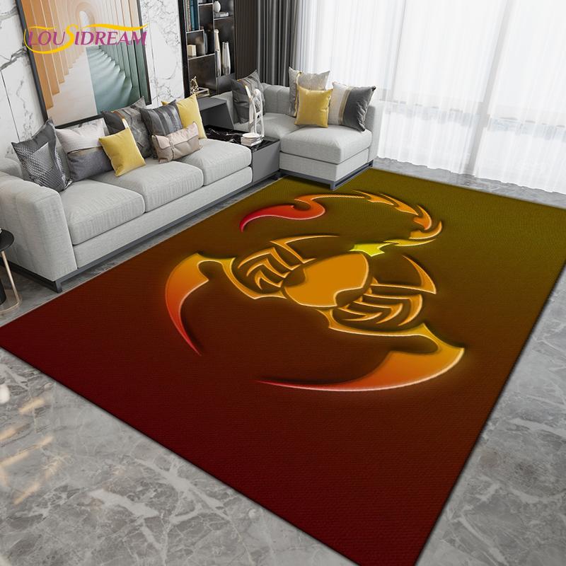 Skorpion Skorpion Bereichsteppich Groß, Teppich für Wohnzimmer Schlafzimmer Sofa Dekoration, Küche Badezimmer Fußmatte Rutschfeste Bodenmatte