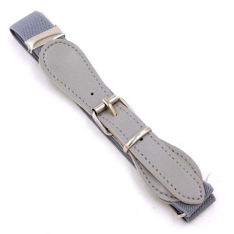 Kids' Elastic Waistband Korean Style Casual Leather Belt with Pin Buckle