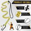 12 Pack Tool Lanyard with Single Metal Buckle and Loop End Yellow