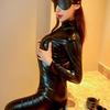 Adult Erotic Underwear, Patent Leather One-piece Corset Queen Outfit, Open Crotch Leather Jacket Suit, Performance Uniform Temptation