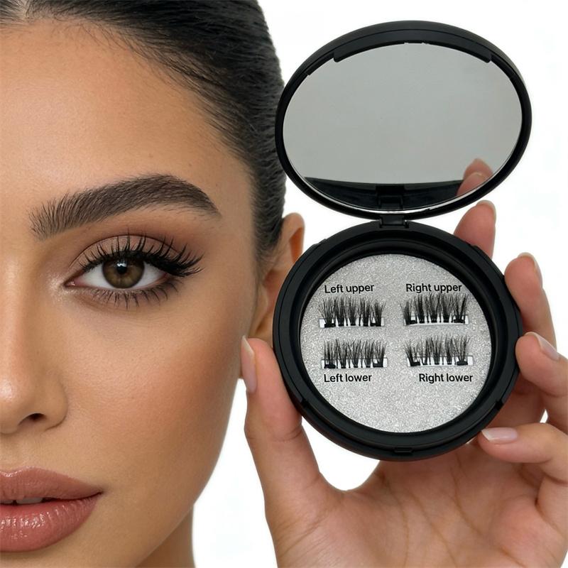 New Pbt Hair 3D Lash Extensions Quantum Magnetic Reusable Cruelty-Free Invisible Clear Band Private Label Dropshipping