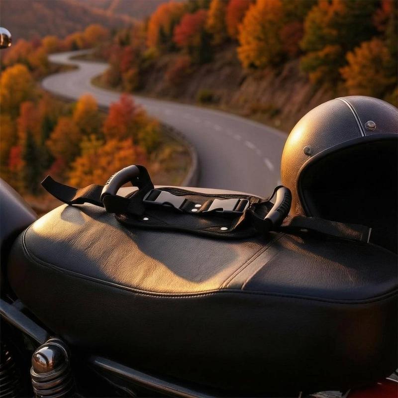 Motorcycle Rear Seat Safety Belt Buckle Closure Passenger Support Strap Motorbike Rear Seat Handle for Motorcycles