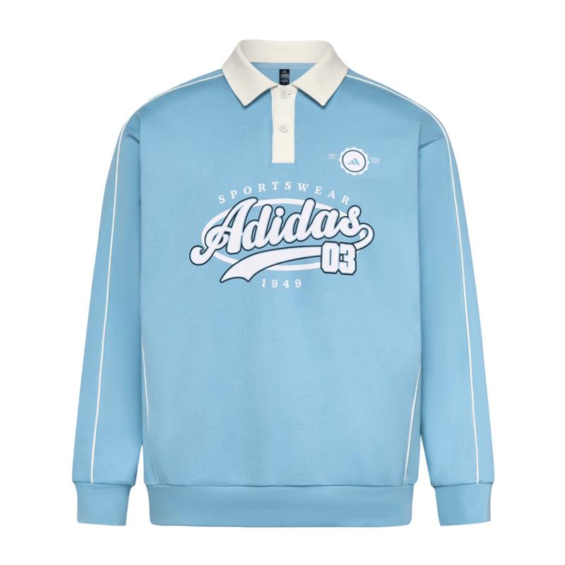 Adidas Unisex Soft Cotton Long Sleeve Polo Shirt