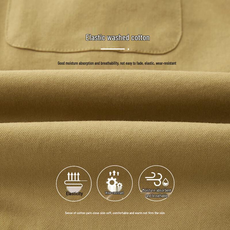 Boys' Elastic Washed Cotton Straight-Leg Casual Pants