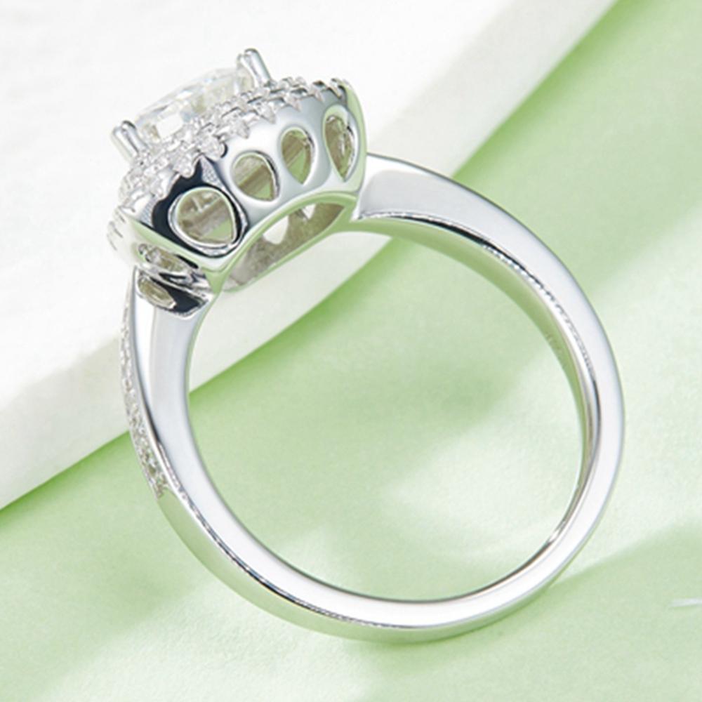 Fashion Triangle Cut 5*8MM VVS1 D Color Real Moissanite Diamond 925 Sterling Silver Rings for Women Anniversary Gift