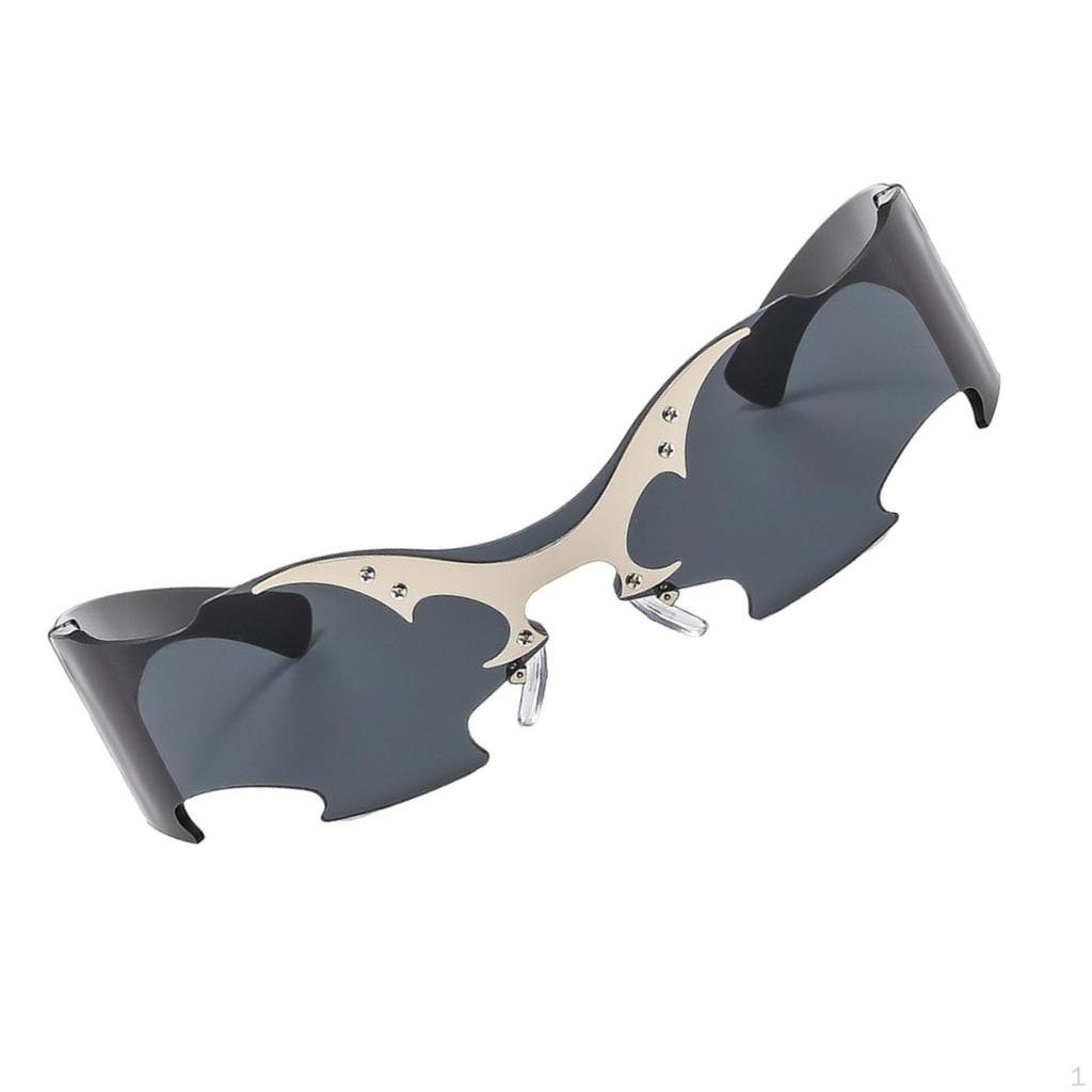 Randlose Sonnenbrille Cyberpunk Sonnenbrille für Rave Halloween Erwachsene Straße Strand