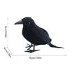 8Pcs/Pack Realistic Black Feathered Crow Artificial Crows Realistic Feathered Crow for Halloween Decoration