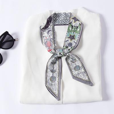 Print Double-sided Petite Scarf Tie Scarf