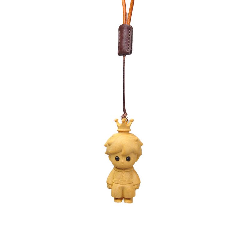 Little Prince Golden Sandalwood Healing Keychain - Cute Bag Charm & Children's Gift