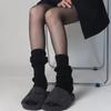 New Autumn Winter Women Leg Warmers Knitted Arm Warmer Japanese Lolita Y2k Solid Long Socks Knee High Socks Kpop Dance Leg Cover