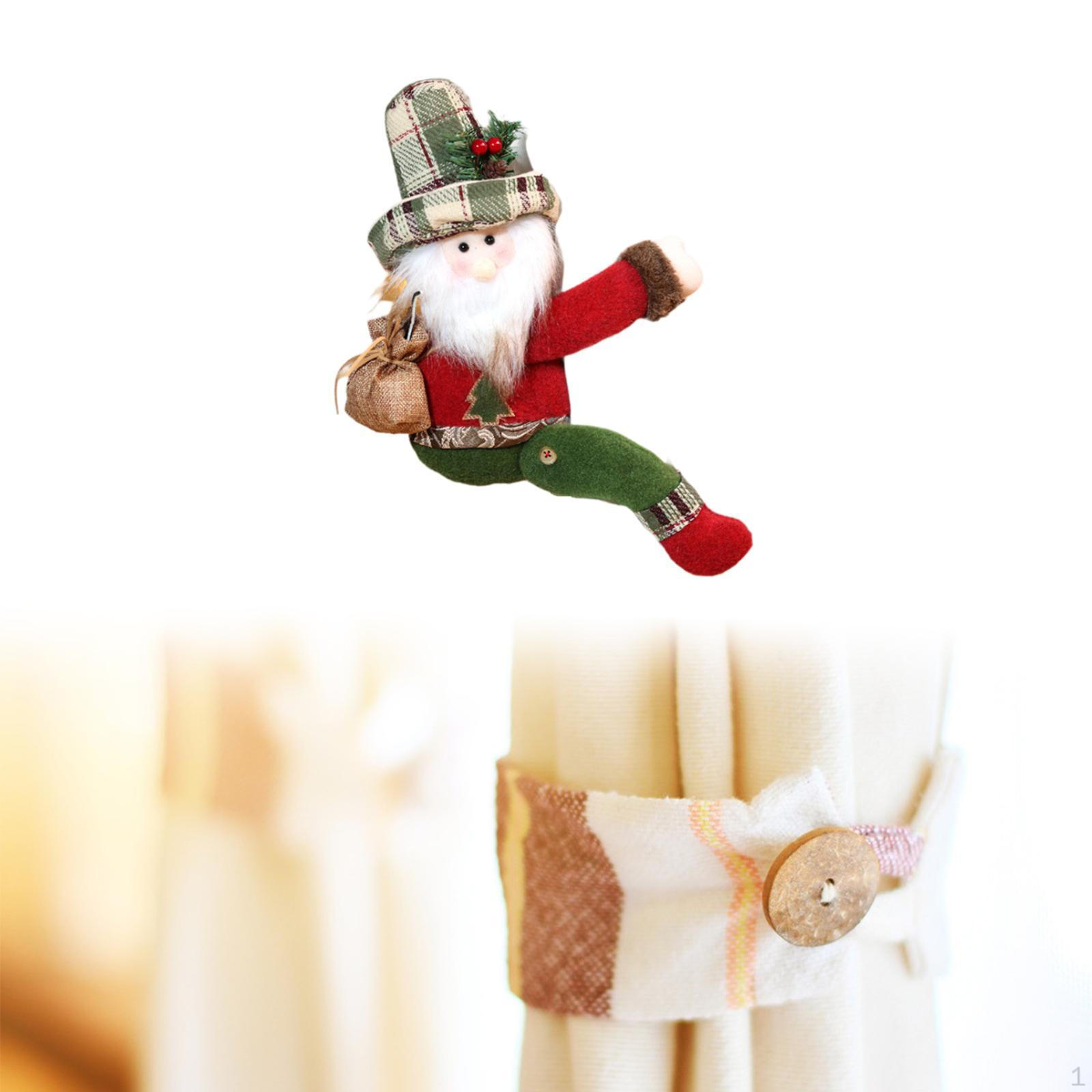 

Рождественская пряжка для штор, подвязка для штор в виде мультяшной куклы, украшение окна в рождественском стиле, для Santa Claus