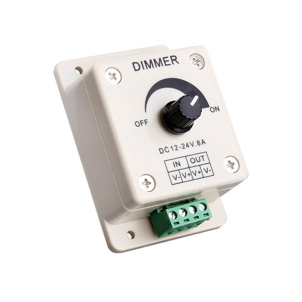 2x Manual Dimmer Switch For LED Strip Light Lamp Dimming Controller DC12V-24V 8A