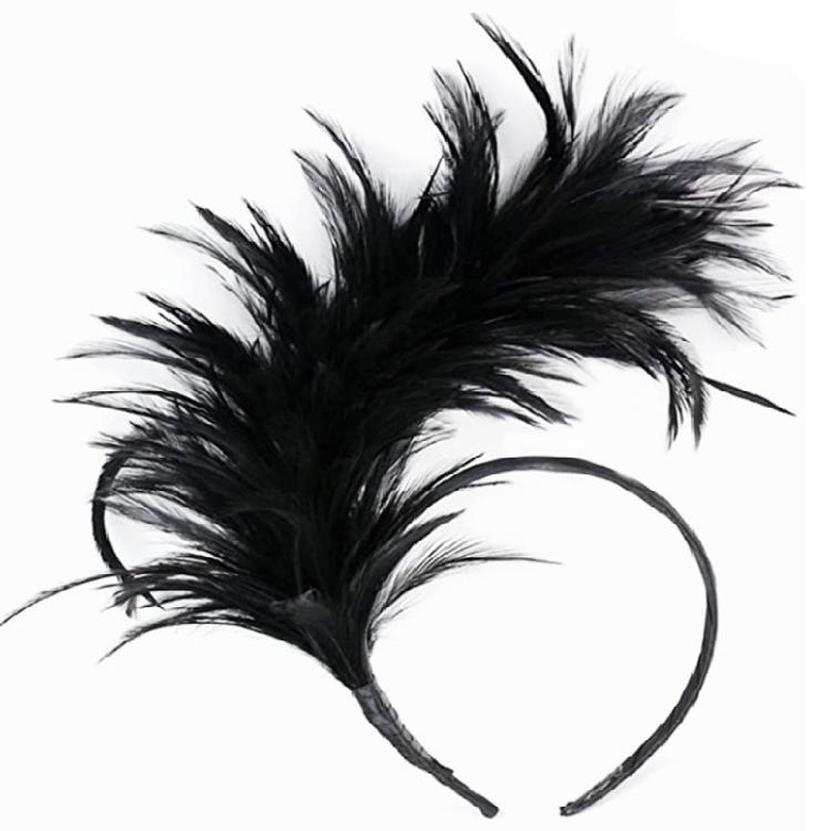 Flapper Feather Headband Burlesque Headpiece Flapper Headpiece Feather Headband