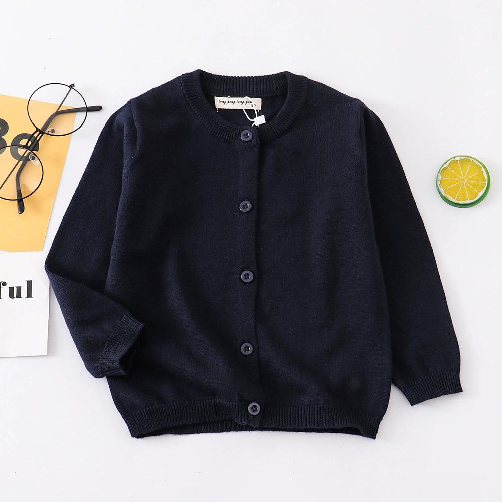 Autumn Girls Clothes Baby Casual Cardigan Solid Open Stitch Boys Soft Coats Children Sweaters Toddler Knit Jackets Full Sleeve