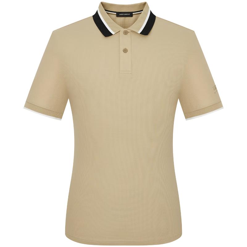 Baoxiniao Men s Business Casual Short Sleeve Polo Shirt EST252960U 2XL -52 хаки