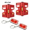4Pcs Foldable Pipe Angle Level With Magnetic Base Equipped With 15-degree Incremental Stops For Spirit Level