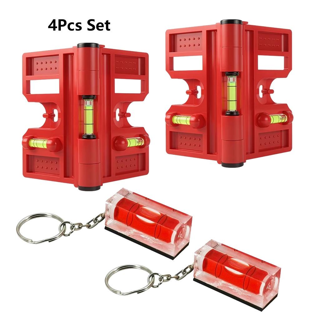4Pcs Foldable Pipe Angle Level With Magnetic Base Equipped With 15-degree Incremental Stops For Spirit Level