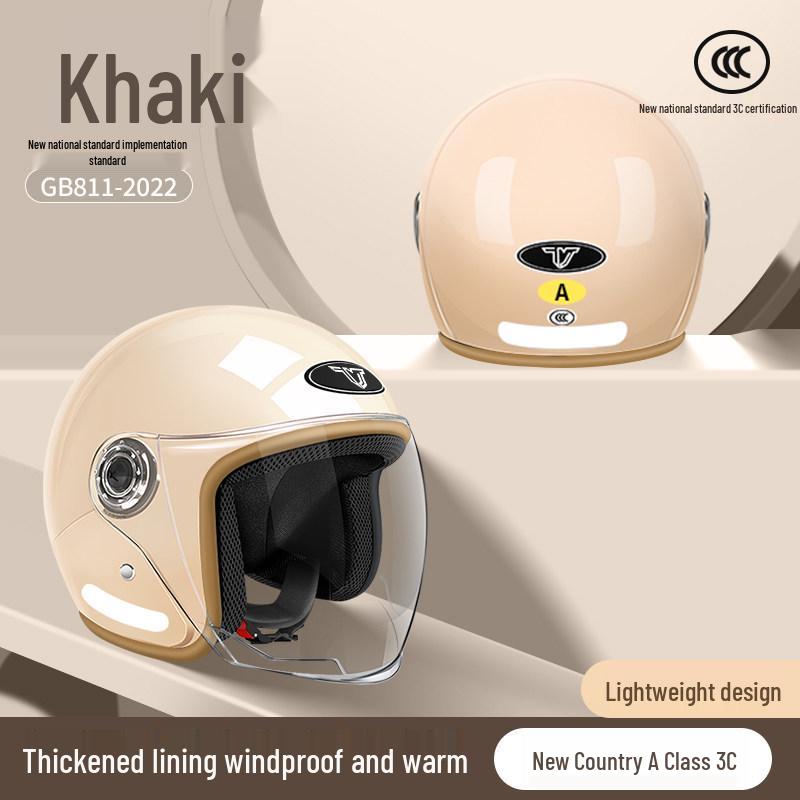 3C Certified All-Season Half Helmet for Electric Scooters, Unisex, Autumn/Winter Warmth, Safety Helmet