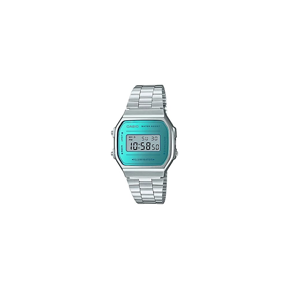 Casio Cheap Casio Digital Watch A168WEM-2 Silver Stainless Steel Water Resistant 33mm
