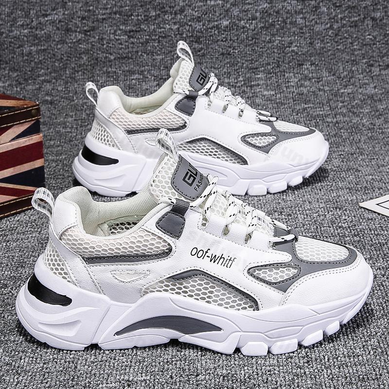 2026 Summer New Mesh Breathable Men's Casual Sports Shoes Fashi Trend Comfortable Thick Soled Shoes Low Top Platform sneakers