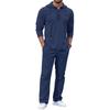 Men  Fashion  Leisure  Hooded Hood  Button  Upper Garment  Trousers  Set
