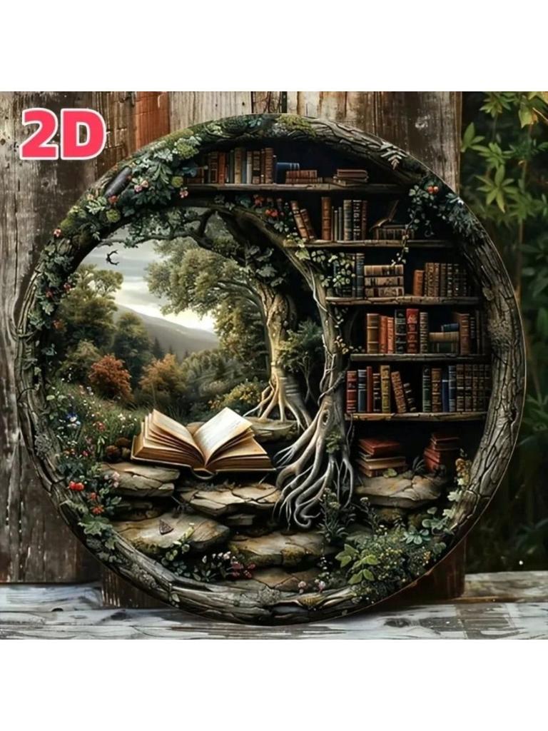 Psychedelic Forest Mystical Metal Wall Art Home Decor Tin Sign