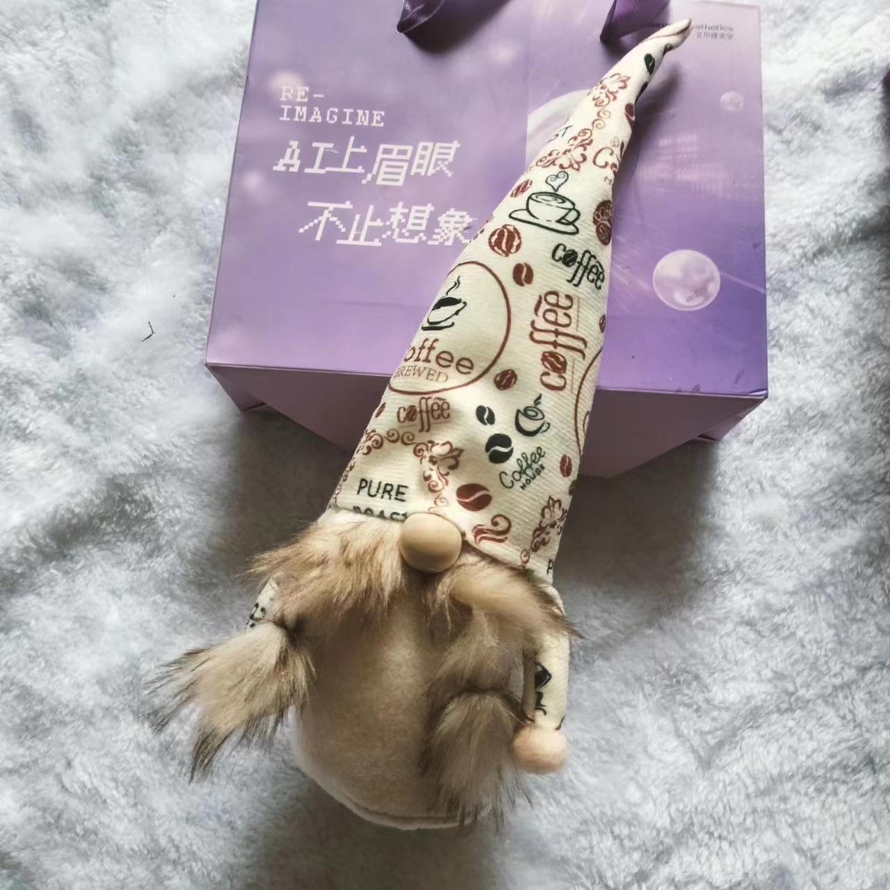 

1шт Кофейная кукла Безликая кукла Рождественское украшение для дома