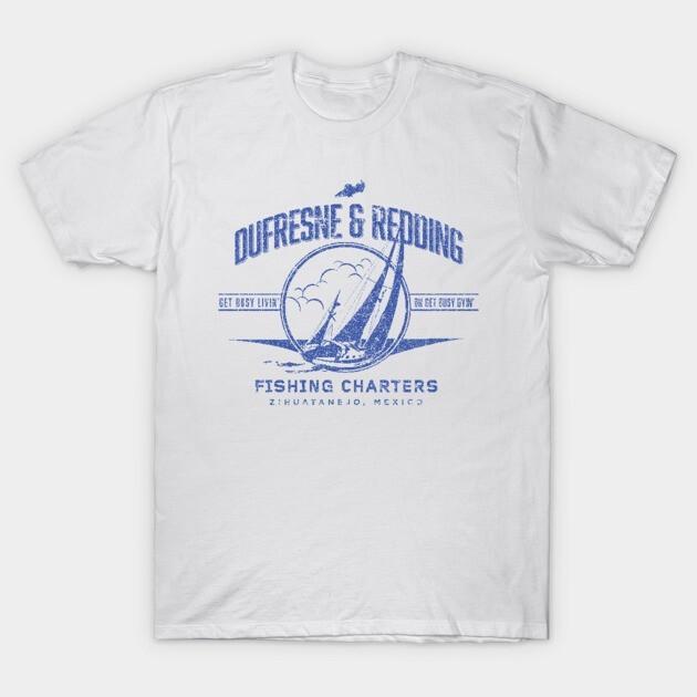 Dufresne & Redding Fishing Charters Retro Angler Coastal Meme Unisex T‑Shirt