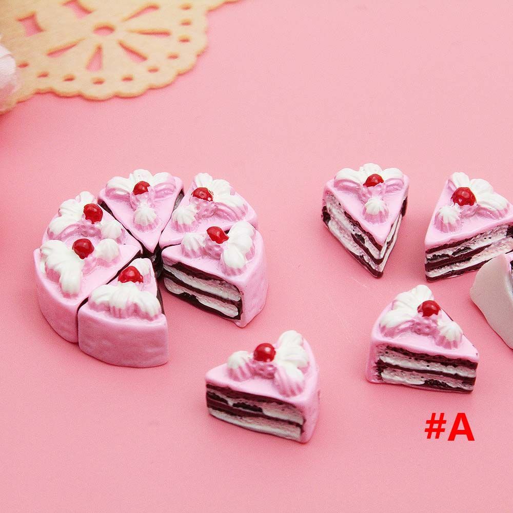 

10 шт., торты для кукольного домика, сделай сам, миниатюрные искусственные поддельные пищевые треугольники, украшения для торта из смолы, кухонные аксессуары