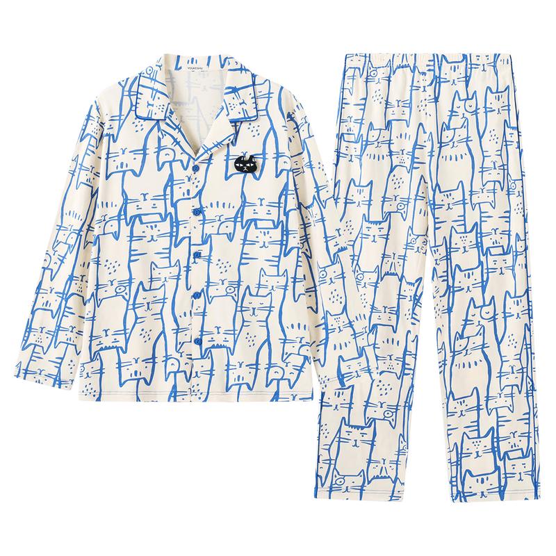 Men s 100% Combed Cotton Pajama Set 2XL