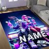 Looney Rabbits Urban Vibes Customized Name Area Rug Perfect for Living Rooms Bedrooms Hallway Entryway Anti-slip Rug Anime Office Decor