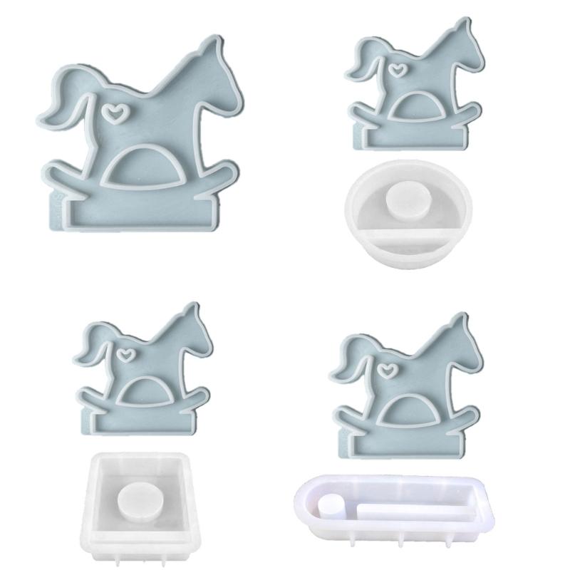 Horse Candlesticks Castings Molds Silicone Molds Candle Holder Resins Molds