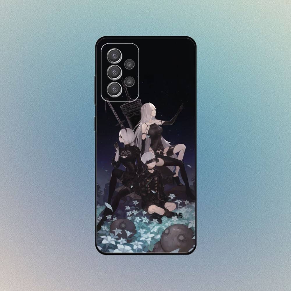 Shockproof Game N-NieR Automata 2B Phone Case For Samsung Galaxy S25,S24,S21,S22,S23,S30,With Bracket Cover