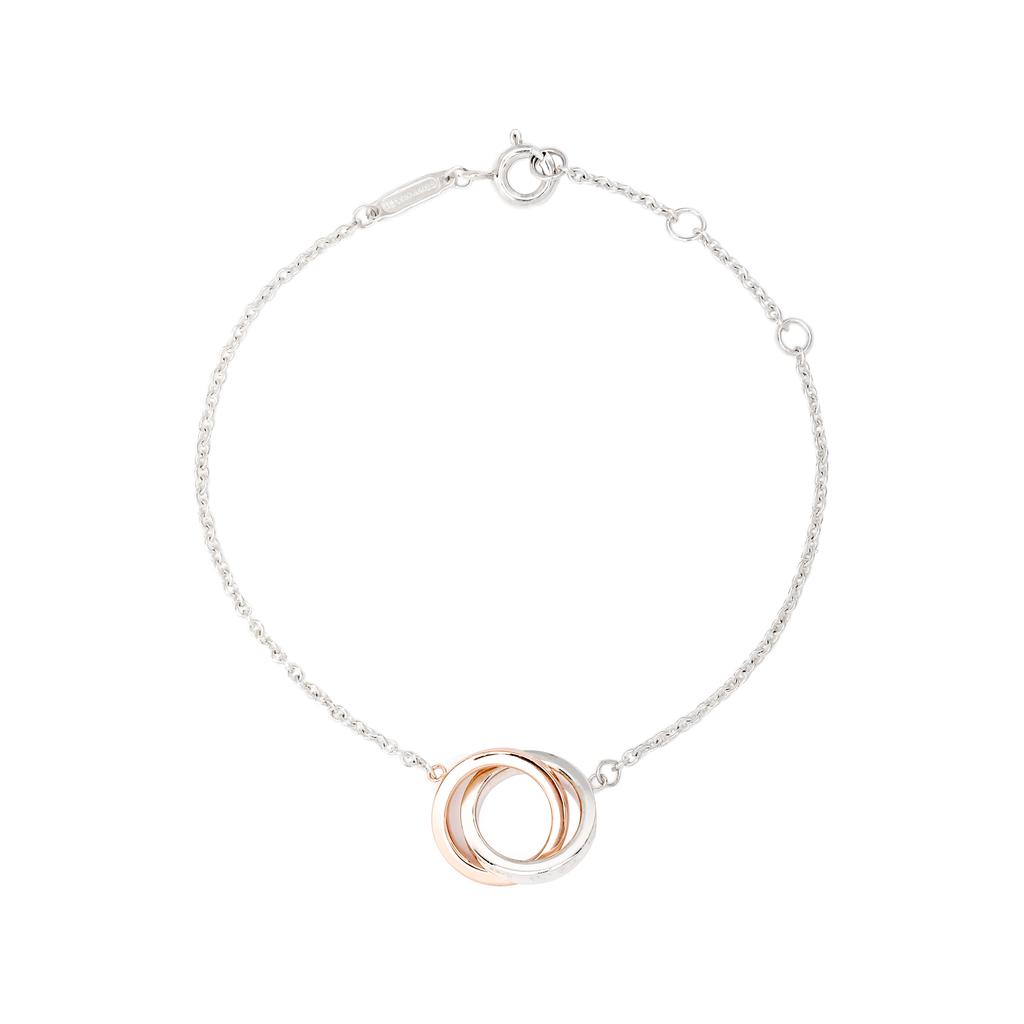 Tiffany Collezione 1837 Bracciale in Argento con Anelli Intrecciati alla Moda Bracciale Unisex 37088412