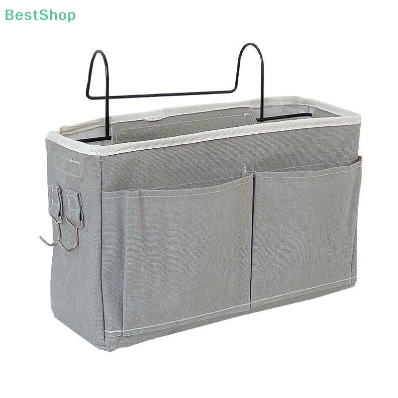 Bedside Hanging Bag Cotton And Linen Hanging Storage Basket With Hook,Dormitory Storage Bag Stand Save Space