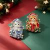 Cute Christmas Cat Brooch Rhinestone Decor for Women Fashion Lapel Pin with Gift Box for Valentine's Day Gifting