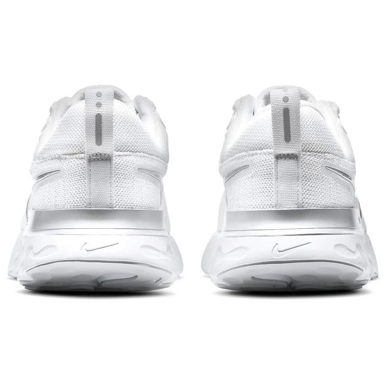 Nike  React Infinity Run Flyknit 2 White Metallic Silver Women Sneakers Pure-Platinum CT2423-102